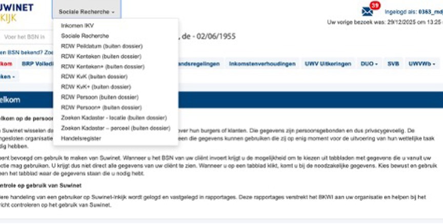 215zoekfuncties buiten dossier