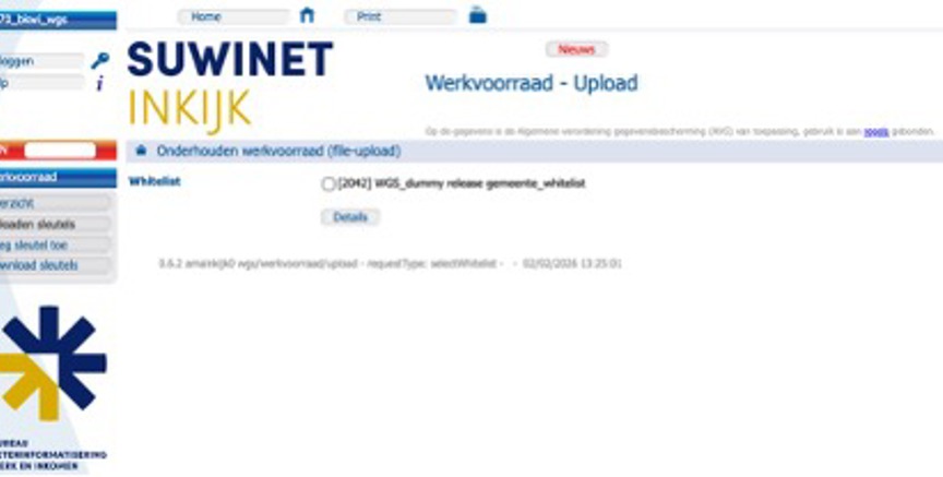 whitelist selecteren