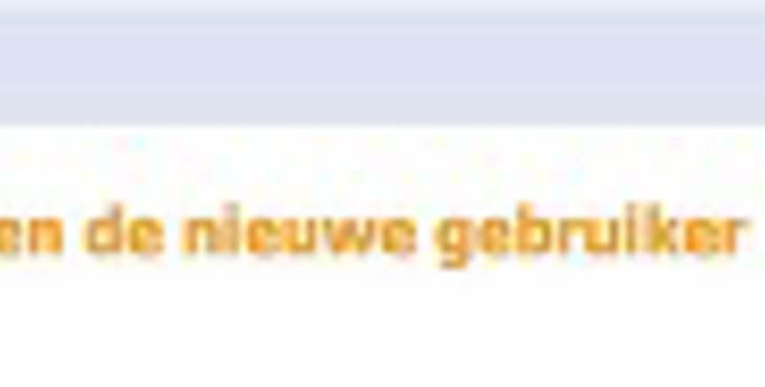 gebruiker aangemaakt