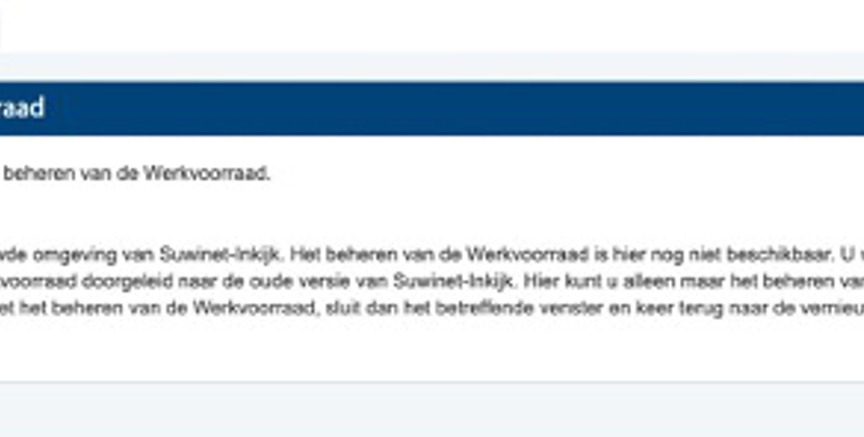 gsd beheren werkvoorraad